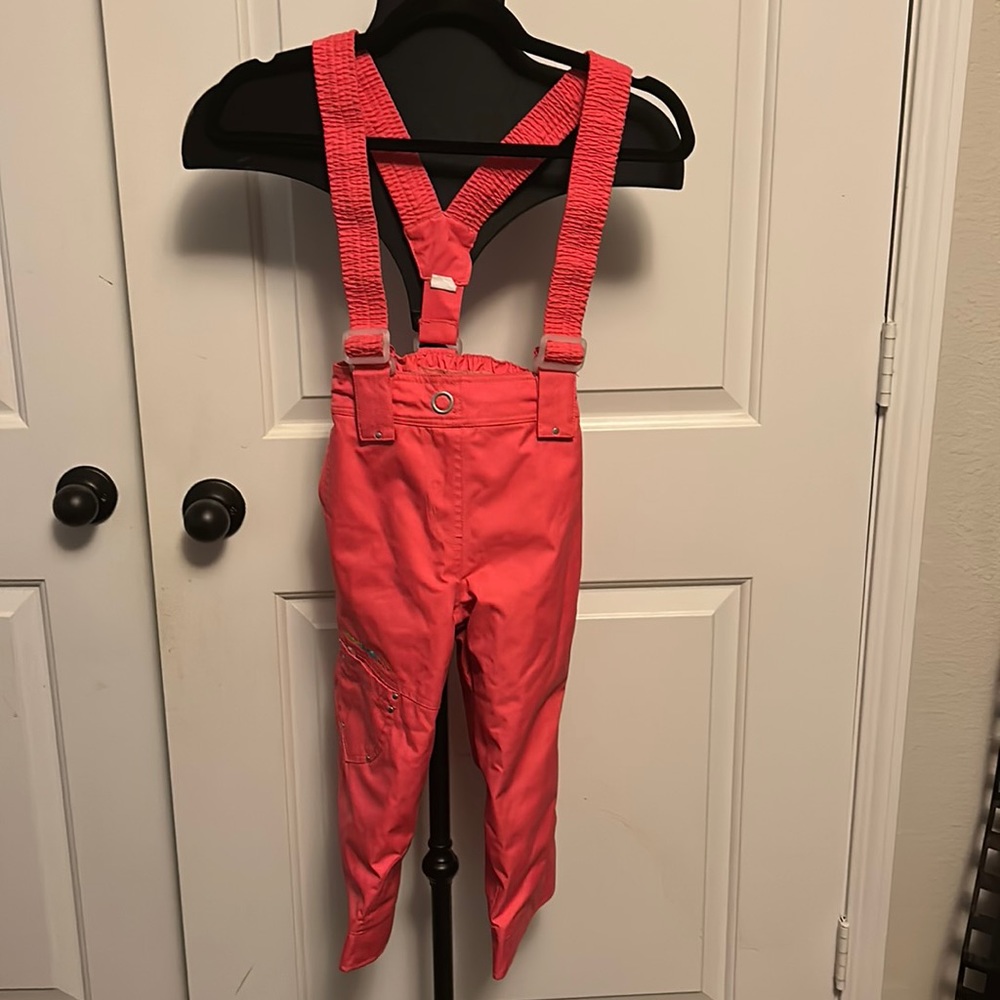 Obermeyer girl snow overalls size 4 pink